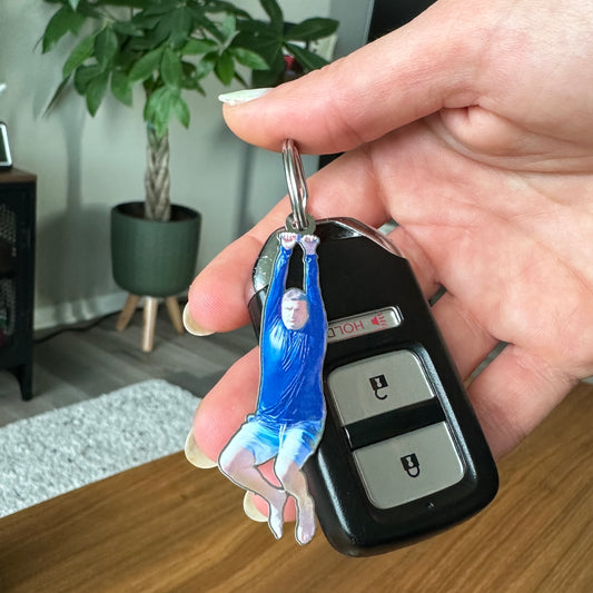 Zipline Ronnie Metal Keychain