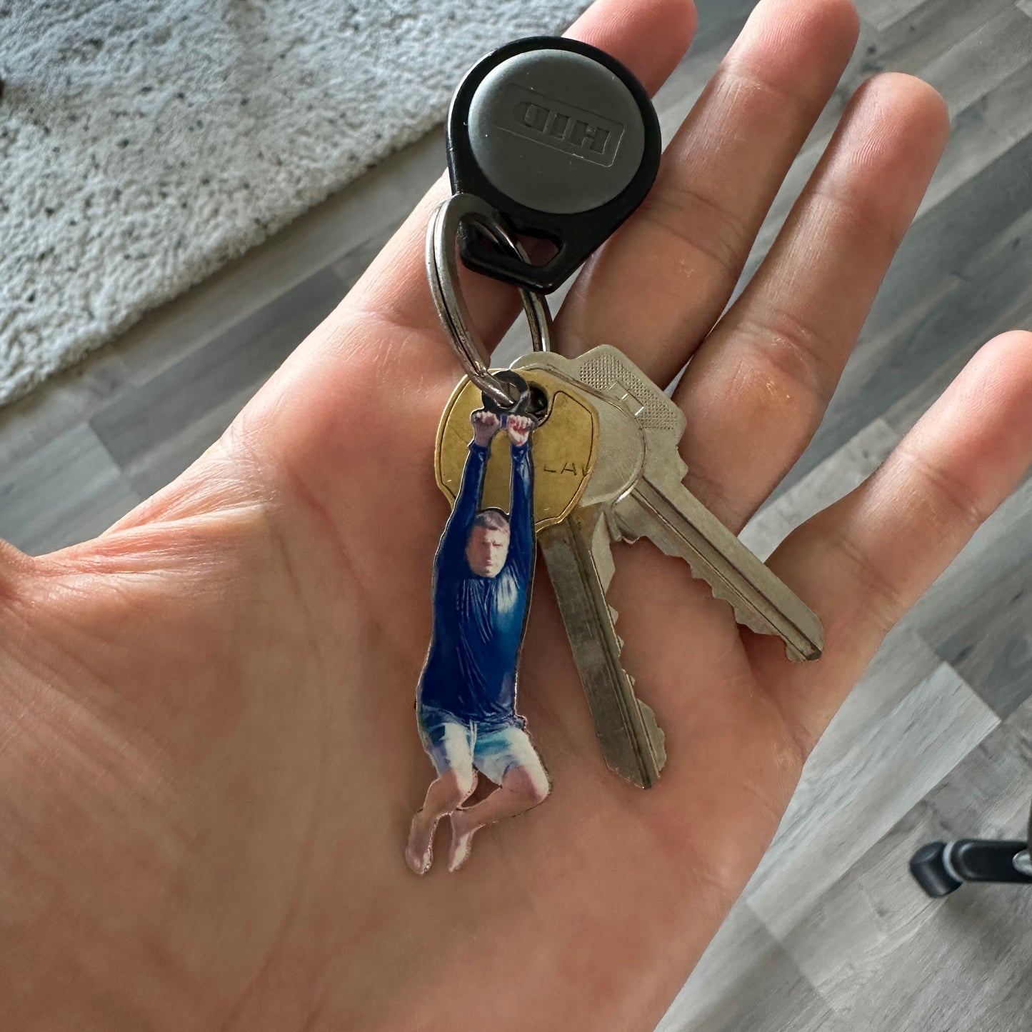 Zipline Ronnie Metal Keychain